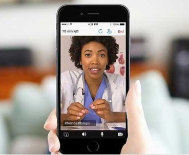 video call with telemedicine practicioner